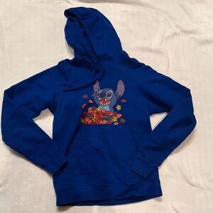 Blue Hoodie with Cartoon Character